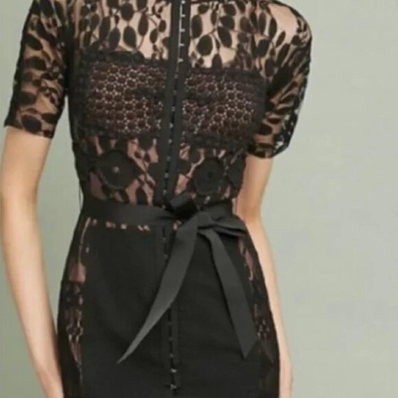 Anthropologie In earnest black sheath dress - Picture 3 of 3